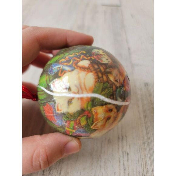 Christmas kitten cats AS IS ball ornament Xmas - Picture 10 of 11